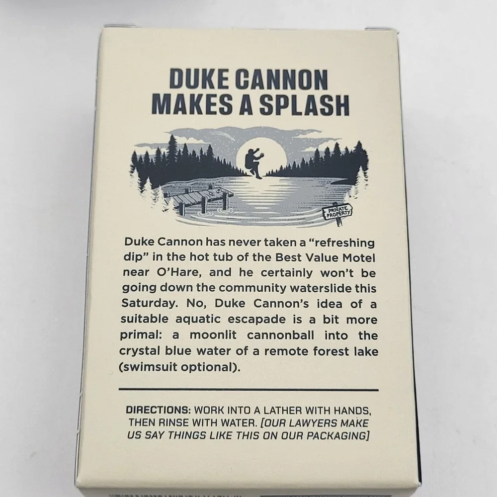 Lot of 3 Duke Cannon Midnight Swim Half Ration Brick‎ of Soap 4.5oz